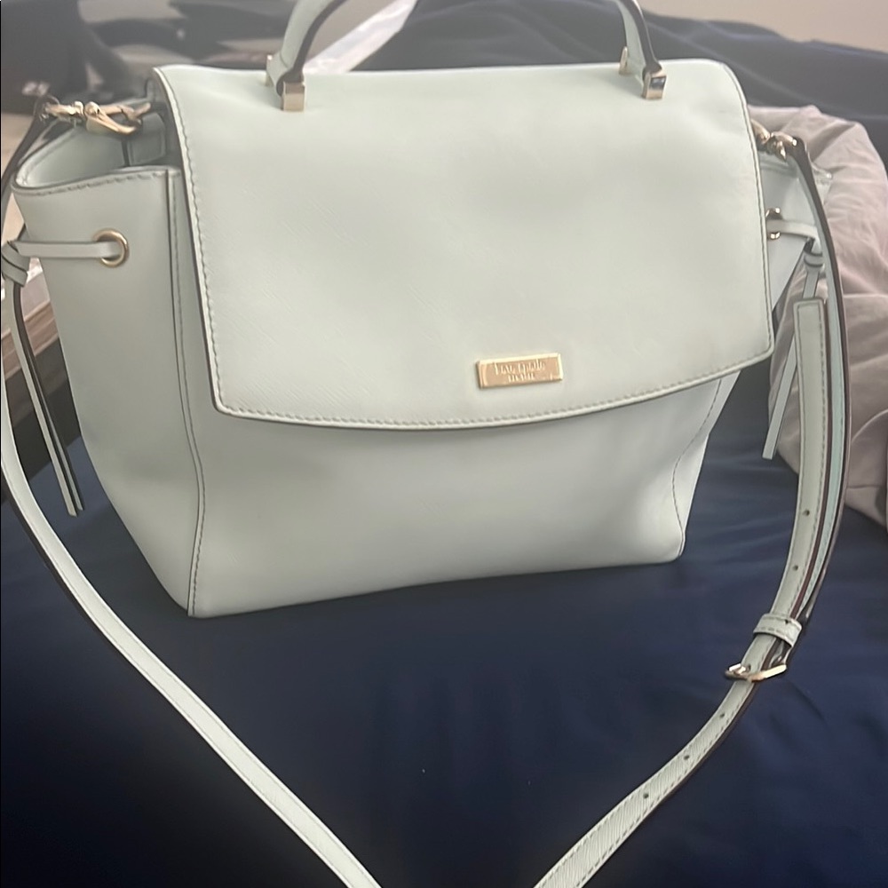 Kate Spade blue Satchel with Gold Hardware